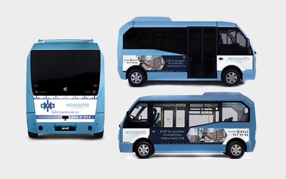 Minibus Dolmuş Reklam Tasarımı